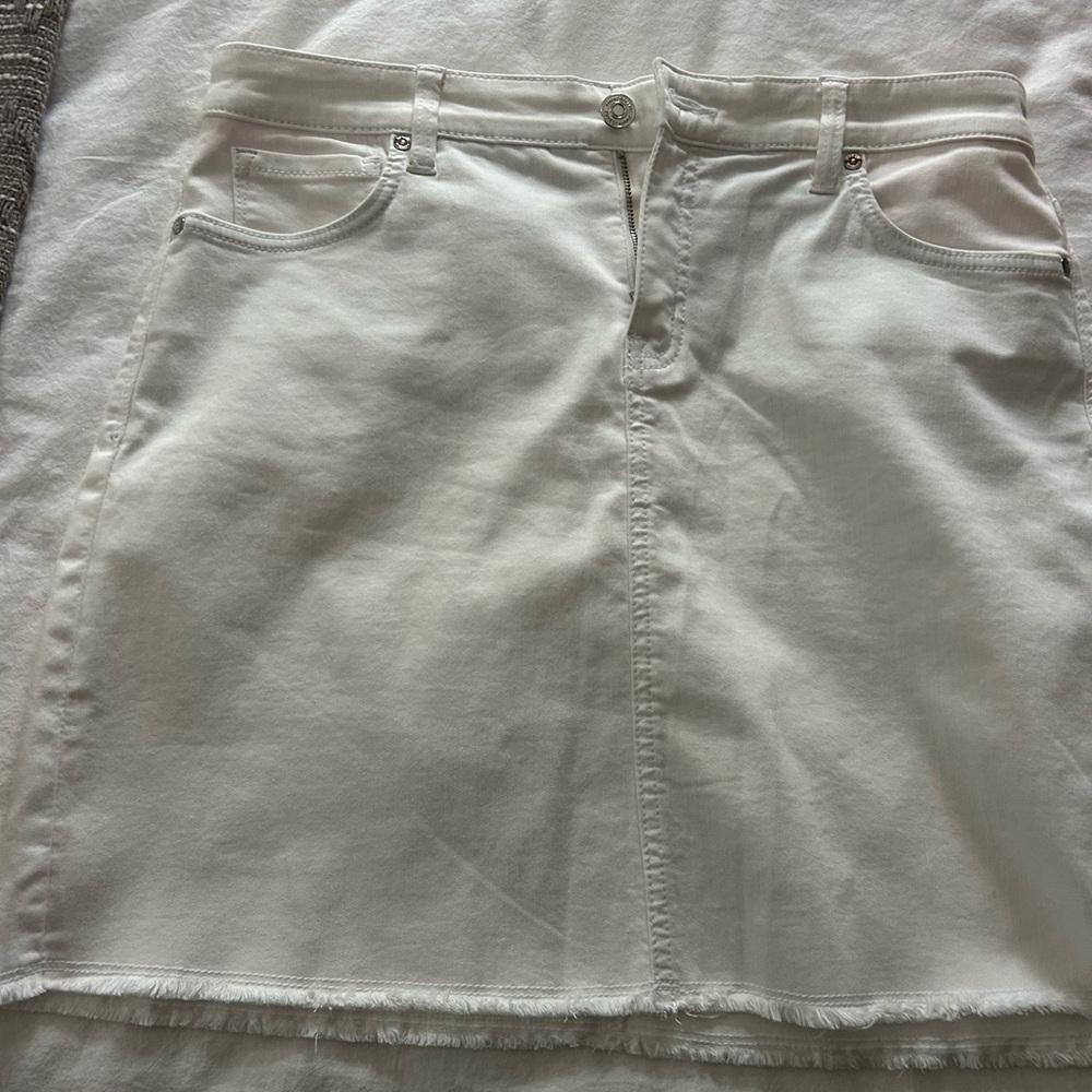Tommy Bahama White Denim Mini Skirt